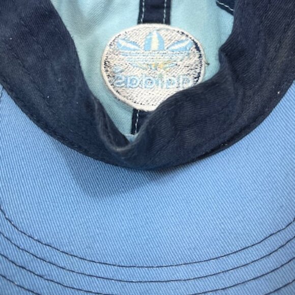 Adidas Washed Blue Cotton Adjustable Strapback Cap Hat - Picture 8 of 12